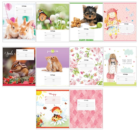 Тетрадь  18л. клетка ArtSpace "Микс. Для девочек" арт.Т18к_17887