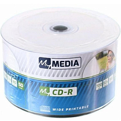 Диск CD-R MyMedia 700Mb 52x Pack wrap (50шт) Printable (69206)