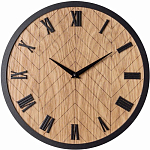 Часы настенные РУБИН деревянные, d=28см, открытая стрелка (2802-001)