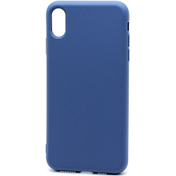 Задняя накладка SILICONE CASE NEW ERA для iPhone XS Max синий