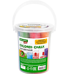 Мел BRAUBERG KIDS в ведерке 8 шт цветной 272772