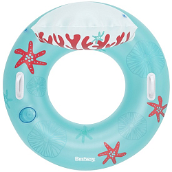 Надувной круг 107x113см BESTWAY "Коралловая радость" до 100 кг (43730)