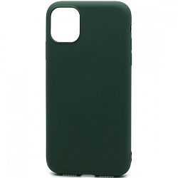 Силиконовый чехол SILICONE CASE для iPhone 11 полная защита (темно-зеленая) (не оригинал)