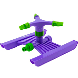 Разбрызгиватель пласт., вращ. с 3 лоп., штуц D 3/4", с подст., S поля. 180 кв. м, D 15 м// Palisad 65409