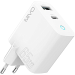 Сетевое ЗУ 1USB/1Type-C MIVO MP-650Q, белый, 65W