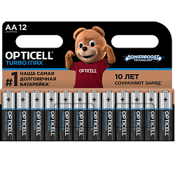 Элемент питания OPTICELL LR06 TURBO MAX BL-12 (12/144)