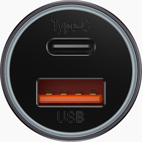 Авто ЗУ 2USB BASEUS CGJM000013 серый, 60W