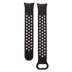 Силиконовый ремешок WB07 Sport N Mi Band 8 на кнопке (регулируемый) (black/grey)