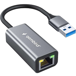 Сетевой адаптер Ethernet Gembird NIC-U9, USB 3.0, алюминий