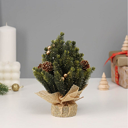 Ёлка декор "В мешочке, с блёстками" 17х10см   10481649