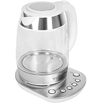 Чайник электрический HYUNDAI HYK-G4033 белый/серебристый