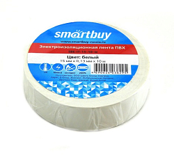 Изолента SMARTBUY 15мм/10м белая (SBE-IT-15-10-w) (10)