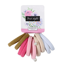 Резинка для волос "Синди люкс" (набор 10 шт) нежнсоть, 4 см, микс   9887948