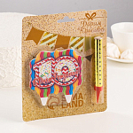 Подарочный набор "С Днем Рождения" из 2ух предметов: свеча-фонтан и свеча- ГИГАНТ цифра "10" 4810211