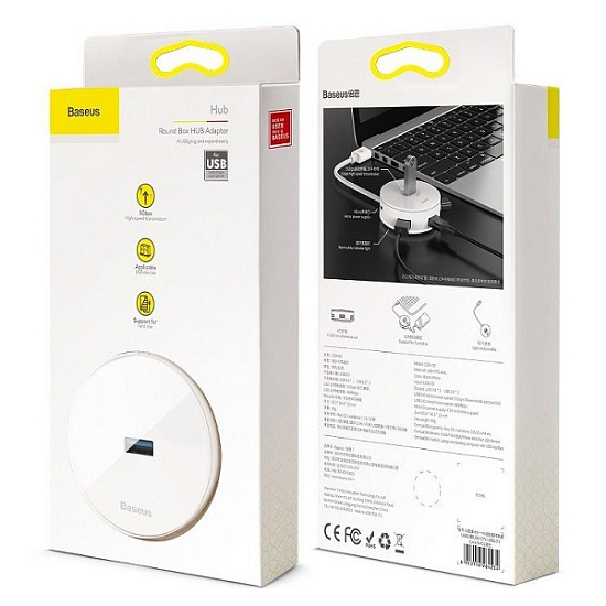 USB-Хаб BASEUS CAHUB-F02 4-USB белый