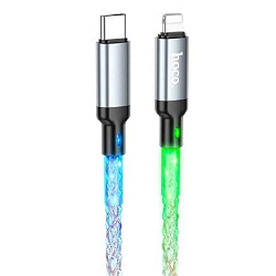 Кабель Lightning <--> Type-C  1.0м HOCO U112 Shine серый