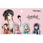 Набор магнитных закладок для книг Calligrata 4 штуки, "Аниме", МИКС