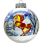 Шар "Конь зимний" 1, 100 мм., в подарочной упаковке, КУ-100-254025/1
