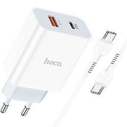 Сетевое ЗУ 1USB/1Type-C 3A HOCO C97A, Type-C-Type-C, белый, 20Вт