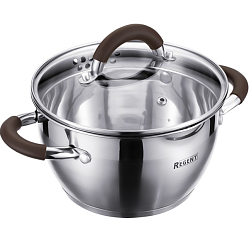 Набор кастрюль REGENT 67-02  Linea Truffle, 6 пр. со стекл. крышками 1,6л/2,3л/3,2л