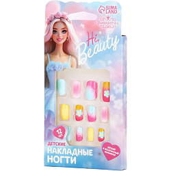 Детские накладные ногти Hi, beauty, 12 шт.