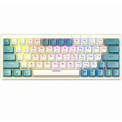 Клавиатура БП VOROTEX K630W Yellow Switch, Бежевый,зеленый