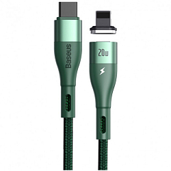 Кабель Lightning <--> Type-C  2.0м BASEUS CATLXC-A06 Zinc Magnetic, зелёный
