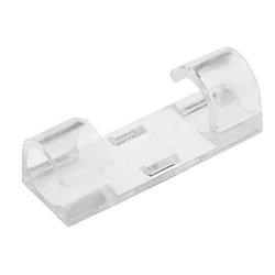 Держатель для проводов и гирлянд ТУНДРА krep, 15х40 мм, прозрачный, 7557841