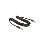 Кабель Jack 3.5 <--> Jack 3.5  1.0м FAISON FS-K-478, SONDER черный, пружинка