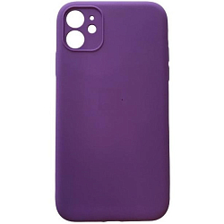 Силиконовый чехол SILICONE CASE для iPhone 12 Pro Max (полная защита) (045) фиолетовый с лого