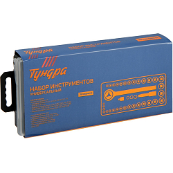Набор инструментов ТУНДРА в кейсе 1/4" и 3/8", 39 предметов 881854