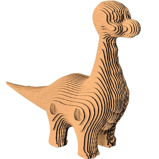 Картонный 3D конструктор QBRIX Бронтозавр