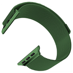 Металлический магнитный ремешок Миланская петля 38/40/41mm темно-зеленый