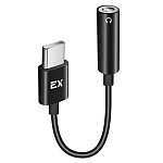 Переходник Jack 3.5 >--> Type-C EXPLOYD EX-AD-1175, RATE чёрный