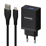 Сетевое ЗУ 1USB 2.4A FUMIKO CH12 черное, Lightning