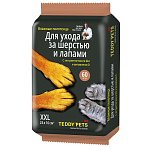 Влажные салфетки для животных Teddy Pets для ухода за лапами, 60 шт 10255174