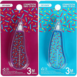 Корректор-лента 3 м х 5 мм, с рисунком, блистер, европодвес, корпус МИКС