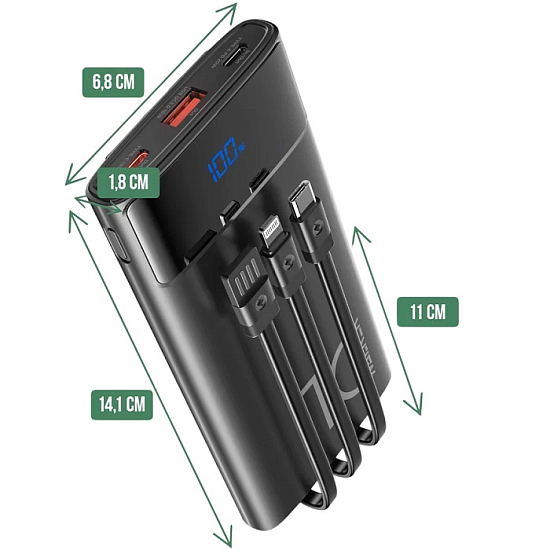 Внешний АКБ WALKER WB-615 (10000mAh) черный