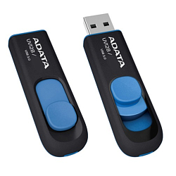 USB 128Gb A-Data UV128 чёрный/синий, USB 3.0