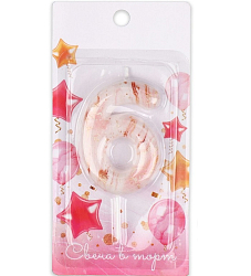 Свеча для торта, цифра «6», 5,5 х 8 см 7695898