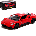 Машина металлическая MASERATI MC20, 1:32, открываются двери, инерция, цвет красный