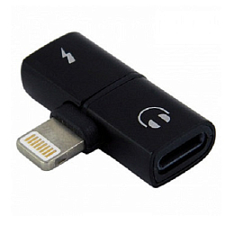 Переходник Lightning <--> Lightning/Lightning WALKER WA-011 черный, (iOS13.3)