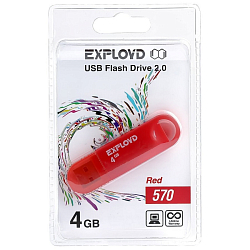 USB  4Gb Exployd 570 красный