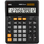 Калькулятор DELI EM888 черный 12-разр.