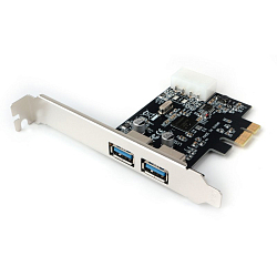 Контроллер PCI-E GEMBIRD SPCR-01, в PCI, порты: 2 внешн. USB 3.0
