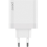 Сетевое ЗУ 1USB/2Type-C PERO TC16 GaN, 65W белый