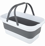 Таз складной силиконовый 16 литров с складными ручками 47х28см для дома и дачи, LAIMA Home, 608671