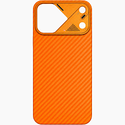 Задняя накладка KWI-NI carbon KFL-01 для iPhone 17 pro max оранж