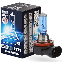 Лампа галогенная AVS ATLAS BOX/5000К/ H11.12V.55W.коробка 1шт.