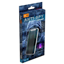 Противоударное стекло FAISON для SAMSUNG Galaxy A20S, GL-21, Ceramic Anti-spy, черное, полный клей